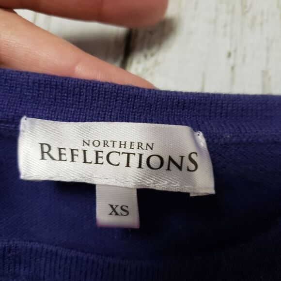 Northern Reflections purple crew neck shirt  sweater - Picture 2 of 5